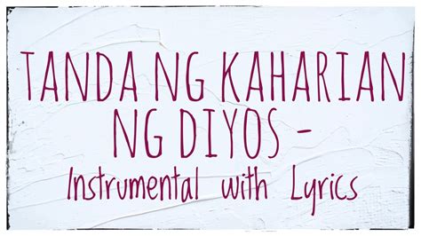 Choir Music Lyrics: Tanda ng Kaharian ng Diyos .